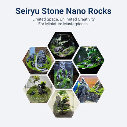 Natural Rocks Seiryu Stones Aquariums Stones for Aquascaping, Aquariums, Terrariums, Vivariums Decorative Stone,Reptile Enclosures,Paludariums,and Gardens-10LBï¼2 to 7 inchï¼