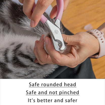 Dog Nail Clippers for Large Medium Small Breed, Heavy Duty Dog and Cat Nail Trimmers for Thick Toenail, Easy to Use Ergonomic Non-Slip Handle Sharp Grooming Cutter with Nail File