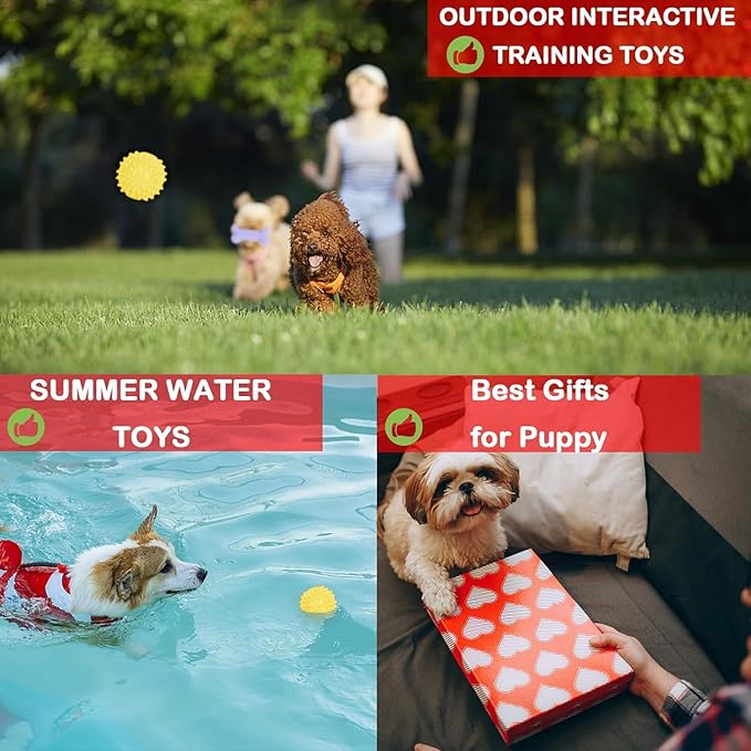 Puppy Toys, 6 Pack Dog Chew Toys for Puppy, Cute Yellow Small Dog Toys, Teething Toys for Puppies, Soft Durable Interactive Chew Toy for Small Dogs