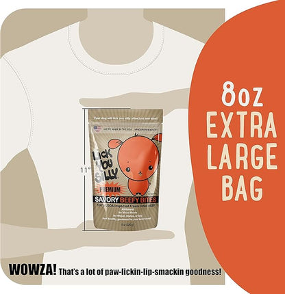 Grain-Free, All-Natural Freeze-Dried Beef Liver Dog Treats - Made in The USA with Vital Essential Ingredients for Dogs, Including Puppy Training - 8 Ounce Treat Pouch