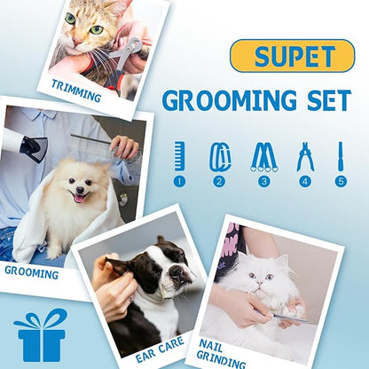 Supet Dog Grooming Hammock for Small Dogs Cat, Relaxation Pet Grooming Hammock Restraint for Nail Trimming (Coral Blue, Sï¼ Legs Spacingï¼7-10.2" / Max Wï¼15-35LBSï¼)