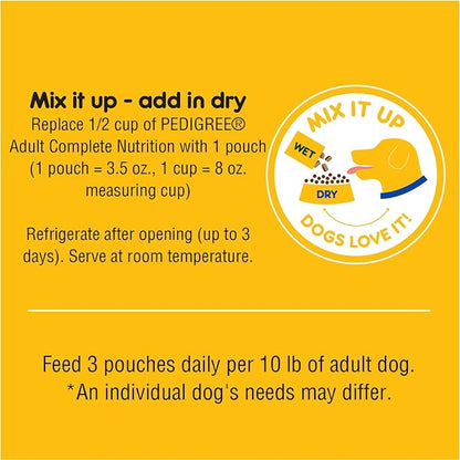 Pedigree Choice Cuts in Gravy Wet Dog Food 8-Count Variety Pack, 3.5 oz. Pouches (Pack of 2)