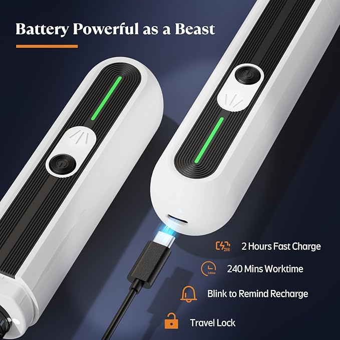 YABIFE 4-Lights Dog Nail Grinder, Easy Quick Locate Dog Nail Trimmers, for Puppy Paw Toenails or Pets from Small, Medium to Large, with Travel Lock, Whisper Quiet, Heavy Duty 3 Speeds