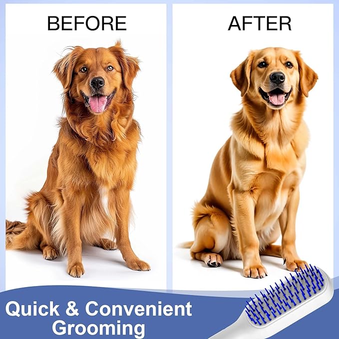 3 Pcs Dog Brushes for Grooming, Pet Hair Grooming Brush for Short Haired Cats Dogs Professional Dog and Cat Brush for Shedding Ideal for Small and Long Haired Dogs (Pink, Blue, White)