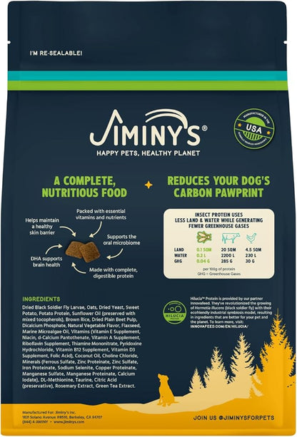 Jiminy's Good Grub Dry Dog Food, Hypoallergenic, Healthy Skin and Coat, Improved Oral Health, Made in USA, 10lb Bag (Pack of 1)