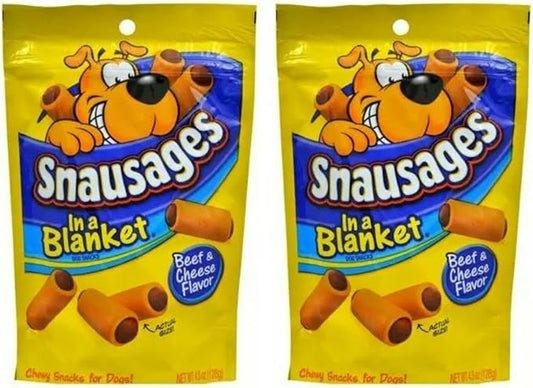 Dog Snacks - Beef & Cheese Flavor - Net Wt 4.5 oz (128 g) - Pack of 2