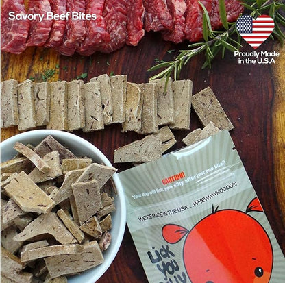 Grain-Free, All-Natural Freeze-Dried Beef Liver Dog Treats - Made in The USA with Vital Essential Ingredients for Dogs, Including Puppy Training - 8 Ounce Treat Pouch