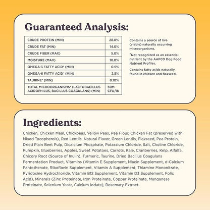 Bundle x Joy Superfood Dry Dog Food - Pet Food for Small, Medium and Large Breeds - Made with Real Ingredients - Nutrient Dense Probiotic Dog Food to Support Healthy Digestion (12 Pound, Chicken)