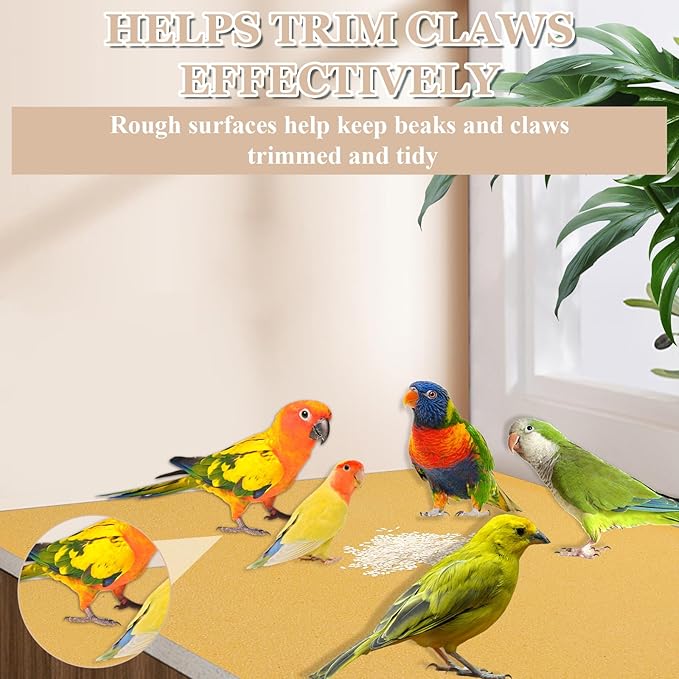 50 PCS Gravel Liner Paper for Bird Cage 11 x 17 Inch Bird Cage Paper Liners Gravel Liner Paper Birdcage Paper Cage Liner for Birdcage Parrots Cockatiels