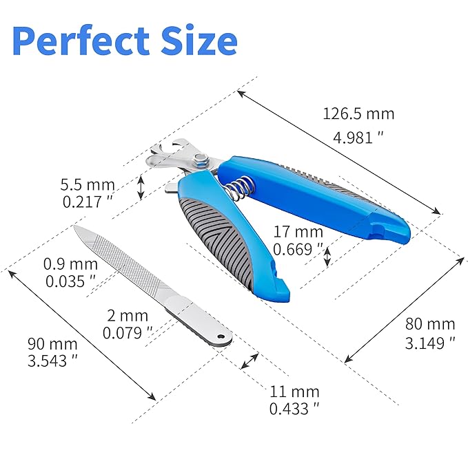 Dog Nail Clipper & Trimmers for Effortless Claw Trimming - Safety Guard, Ergonomic Non-Slip Handles, Stainless Steel Blades, Free Nail File - Professional Pet Grooming Tool for Clean Cutting.