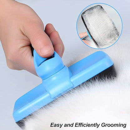 Fida Self Cleaning Slicker Brush with Protective Ball Tips, Dog Brush/Cat Brush for Shedding and Grooming Loose Undercoat, Mats - for Small, Medium & Large Dogs and Cats with Short to Long Hair