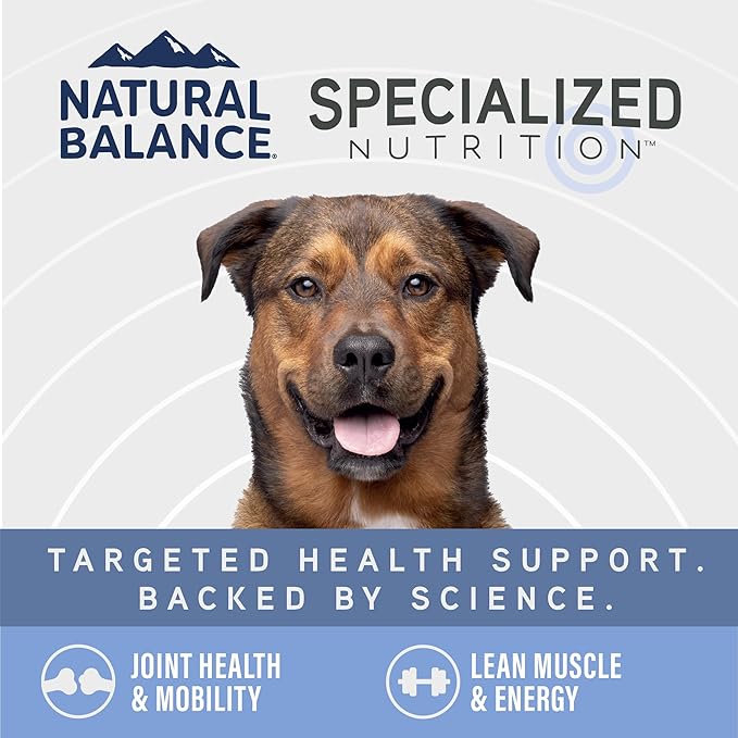 Natural Balance Specialized Nutrition Dry Dog Food Formula with Chicken and Oatmeal for Dogs, Joint Health & Muscle Health Dog, Natural Ingredients with Added Vitamins & Minerals - 22 lbs