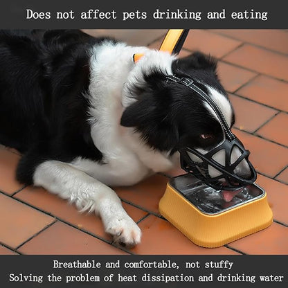 Dog Muzzle, Adjustable Pet Mask with Reflective, Breathable Pet Mask for Large Dogs, Medium Dogs, Small Dogs, Prevents Chewing and Biting, Durable Dog Muzzle That Allows Panting, Drinking and Eating