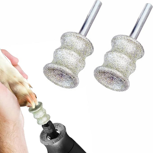 Dog Nail Grinder and Trimmer - Dog Nail Grooming Tool for Dremel - 1/8" Pet Nail Grinder Attachment for Dogs Cats and Small Animals (2L)
