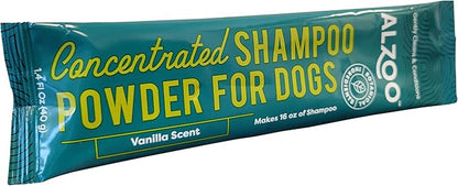 Concentrated Shampoo Powder for Dogs, Specially Formulated for Dogs with Sensitive Skin, 100% Plant-Based Active Ingredients, Vanilla Fragrance