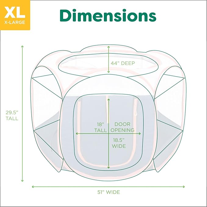 Furhaven Portable Dog Playpen Cat Tent, Pet Playground/Kennel Foldable Indoor Outdoor Zippered Puppy Crate - Navy, Extra Large