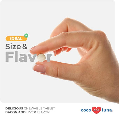 Omega 3 Fish Oil for Dogs - 120 Chewable Tablets - with Omega 3, 6, and 9, Vitamin E for Dog Shedding, Itchy, Dry Skin, Joint & Heart Support