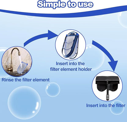 10-Pack Carbon Filter Cartridges Compatible with Tetra Whisper EX30/EX45/EX70 Filters, Replacement Filter Cartridges