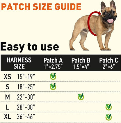 Dogline Unimax Dog Harness Vest with Service Dog Patches Reflective No-Pull, Adjustable Straps, Breathable Neoprene for Medical, Service, Identification and Training Dogs Girth 15 to 19" Aztec