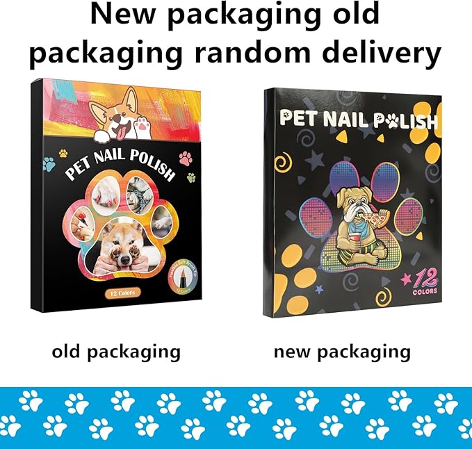 Pet Nail Polish Pen Set - Dog Nail Polish Pens Quick Dry, 12 Colors Fast Drying Dog Safe Nail Polish Set
