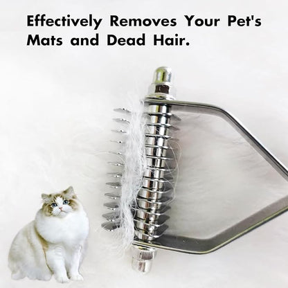 Wooden Dog Brush for Shedding Reduce Pet Hair with Dog Hair Brush Deshedding Brush Long Hair Pet Brush (Large)