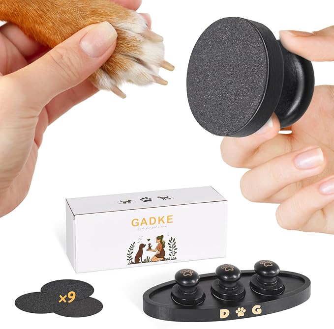 Set of 3 Dog Nail File, Dog Scratch Pad For Nails with 9 Pcs Replaceable Sandpaper, Storage-friendly Dog Nail Scratch Board Pad with Tray, Dog Claw Care Kit For Zesty Paws, Dog Training Accessories