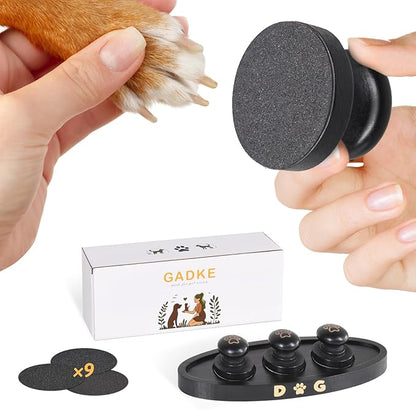Set of 3 Dog Nail File, Dog Scratch Pad For Nails with 9 Pcs Replaceable Sandpaper, Storage-friendly Dog Nail Scratch Board Pad with Tray, Dog Claw Care Kit For Zesty Paws, Dog Training Accessories