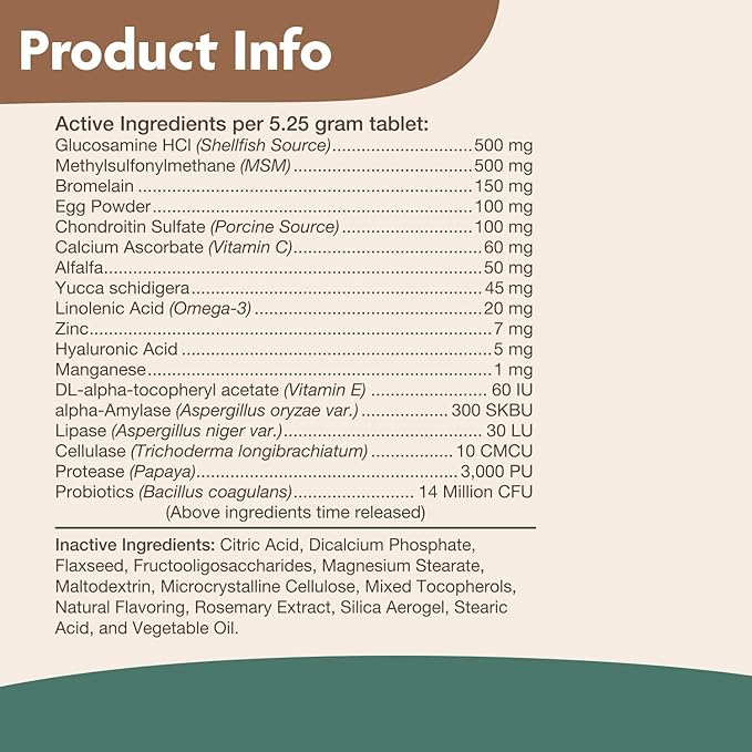 NaturVet – Senior Wellness Hip & Joint Advanced Plus Omegas | Help Support Your Pet’s Healthy Hip & Joint Function | Supports Joints, Cartilage & Connective Tissues | 90 Time Release Tablets