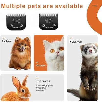 5PCS Dog Grooming Blades Compatible with Andis Dog Clippers Blades,Dog Clipper Blades Compatible with Oster A5,Wahl km10 Dog Clippers,Stainless-Steel Blade Sharp,Size:10+30+4FC+5FC+7FC