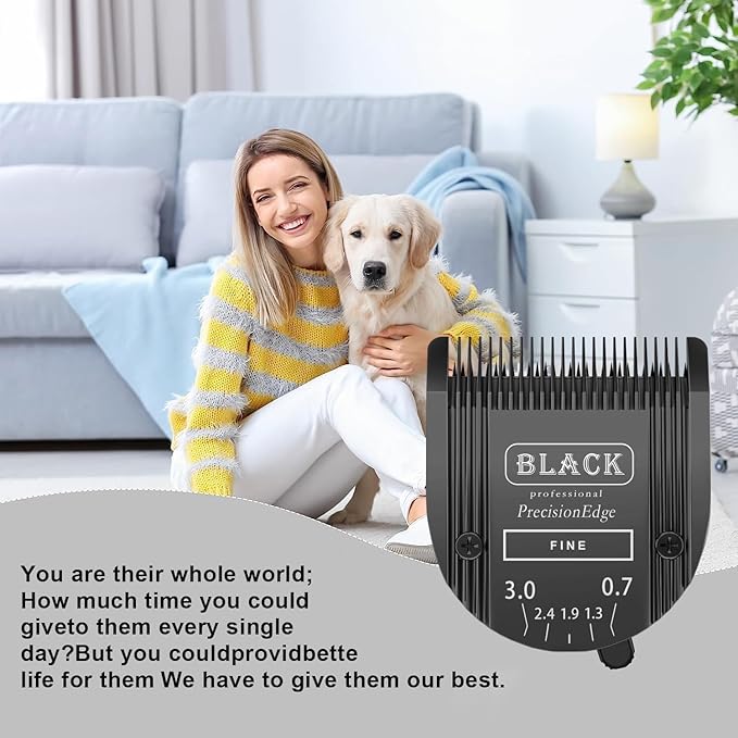 Adjustable 5 in 1 Blades Compatible with WAHL Arco,Bravura .Chromadoï¼_reativaï¼_igura Dog Clippers for Dogs Grooming(Black/3PC)