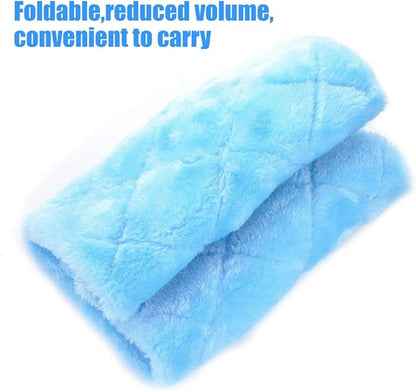 Winter Warm Bird Nest House Shed Hut Hanging Hammock Finch Cage Plush Fluffy Birds Hut Hideaway for Hamster Parrot Macaw Budgies Eclectus Parakeet Cockatiels Cockatoo Lovebird (S, Blue)