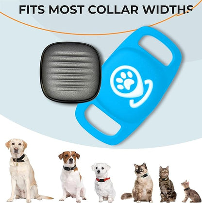 Dog Tracker Smart Pet Location Tracker with Collar Holder, Personalized Smart Item Finder, MFi Certificated Dog Tracking Device, No Monthly Fee, Works with Apple Find My, Not GPS(iOS Only) Light Blue