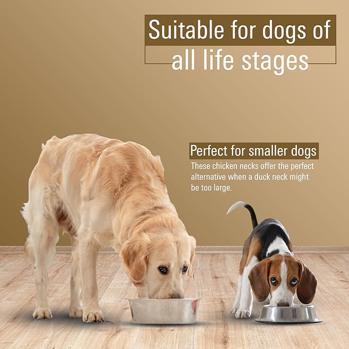 Chicken Neck Treats for Dogs & Cats - Freeze Dried, Healthy & Raw Treats for Pets - Rich in Calcium & Phosphorus - Promotes Healthy Joints, Skin & Fur