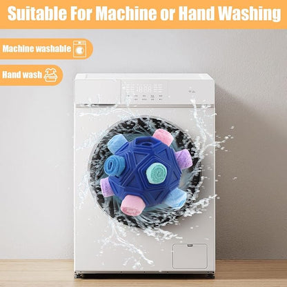 Dog Snuffle Ball-Interactive Puzzle Dog Toys Encourage Natural Foraging Skills Slow Feeder for Training and Stress Relief, Cloth Strip Hiding Food Chew Toys for Any Size Dogs with Squeaky Carrot