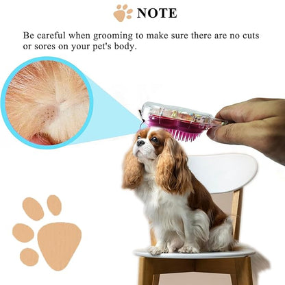 Soft Dog Brush for Small Dogs | Gentle Puppy Brush for Yorkies, Shih Tzus, Maltipoos & Maltese | Pet Hair Removal Brush with Soft Bristles | Dog Brush for Shedding (Pink Orangeï¼