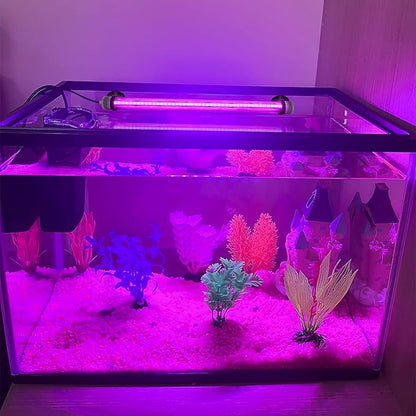 Submersible Aquarium Light for Fish Tank: Full Spectrum Underwater Fish Tank Light with Dimming 8 Colors - COB LED Aquarium Lights with Remote and Suction for 7.8 Inch Saltwater Freshwater Tanks
