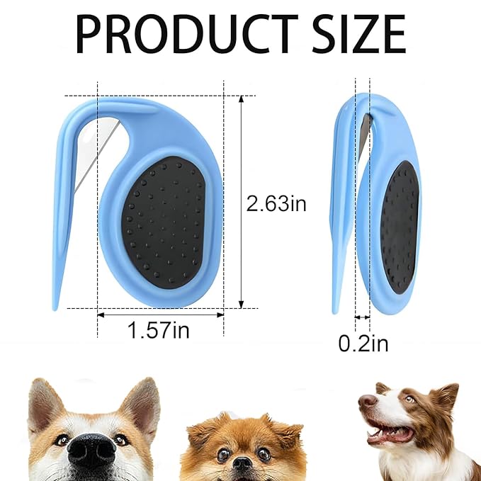 2Pcs Knotting Comb for Cats & Dogs, Pet Hair Removal Tool, Cat & Dog Grooming Comb, Knot Remover, Blue & Orange