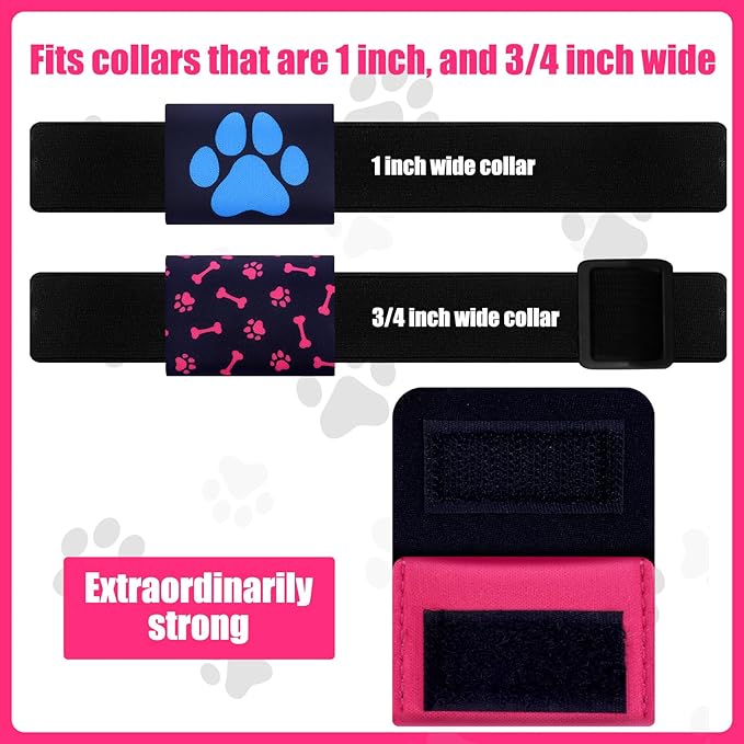 6 Pcs Dog Tag Silencer Dog Tag Holder for Pet Collar Soundless Dog Tag Cover Portable Pet ID Tag Bag Holder Protector for Dogs Cats Pets