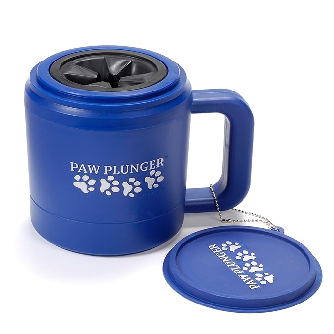 Dog Paw Cleaner - Puppy Essentials - Portable Dirty Paw Washer - Ideal for Medium Dogs - Blue