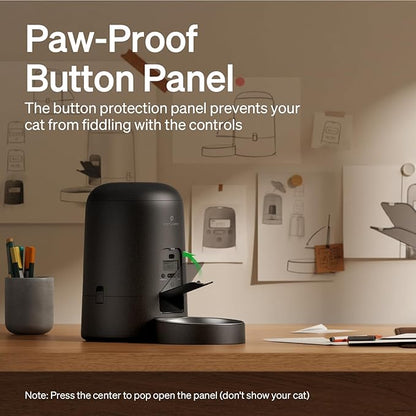 PETLIBRO Automatic Cat Feeder, Battery-operated Automatic Cat Food Dispenser with 180-Day Life, AIR Cordless Timed Pet Feeder for Cat & Dog, 2L Auto Cat Feeder, Black