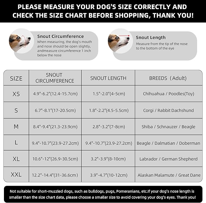 Dog Muzzle, Breathable Soft Muzzle for Medium to Large Dogs to Anti & Prevent Barking Biting Chewing, Reflective & Adjustable Basket Muzzle with Air Mesh for Beagle Grey L