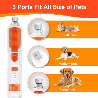 7-Speed 360° LED Strong Light Dog Nail Grinder Quiet Cat Nail Grinder Dog Nail Trimmers for Large Medium Small Dogs Cats Pets Claw Trimmer Quick Dog Nail Clipper
