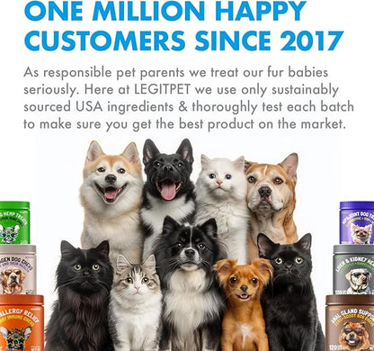 Dog Vitamins - 120 Multivitamins Chews w/Glucosamine Chondroitin, Probiotics Digestive Enzymes and Omegas - Supplement for Overall Health - Joint Support, Immune Health, Skin and Heart Health