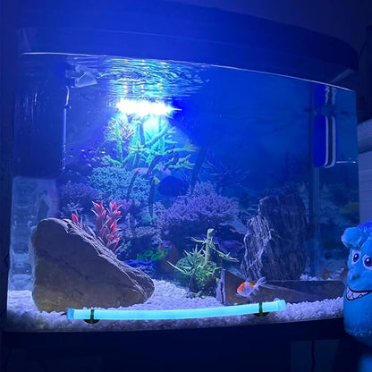 Submersible Fish Tank Aquarium Light: Underwater Fish Tank Light RGB Color Changing Brightness Adjustable - Silicone Led Aquarium Light with Remote and Suction for 20inch Aquarium Decorations