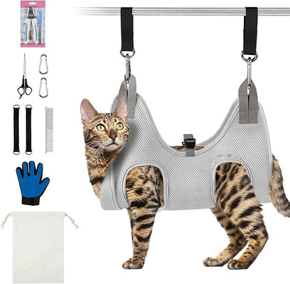 Dog Grooming Hammock, Dog Grooming Harness, Dog Nail Trimming Restraint, Dog Nail Clippers for Small Dogs,Grooming Hammock for Small Dogs, Pet Grooming Hammock (Extra Small)