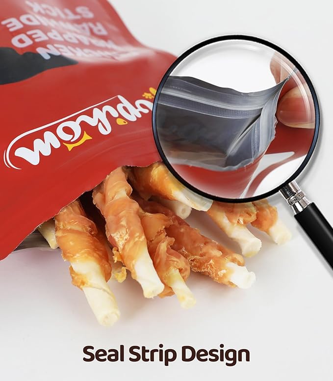 Dog Training Snacks,16OZ Chicken Wrapped Rawhide Stick Dog Treats, Grain Free, Delicious, and Nutritious High Protein Dog Chewy Treats for Dogs