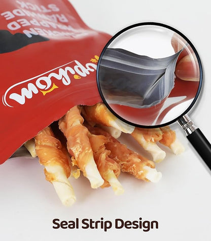 Dog Training Snacks,16OZ Chicken Wrapped Rawhide Stick Dog Treats, Grain Free, Delicious, and Nutritious High Protein Dog Chewy Treats for Dogs