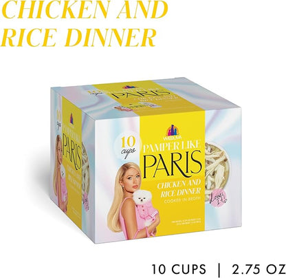 Weruva Paris Hilton Pamper Like Paris Natural Wet Dog Food, Chicken and Rice, 2.75oz Cup (Pack of 10)