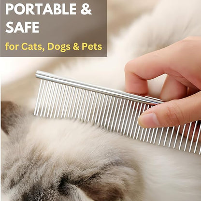 Dog Grooming Scissor Set, 5 in 1 5pcs Leather Shears Case a comb with Ball Tip Scissor for Safety & 5.5 In Grooming Scissor along with 6 pcs Black Silicone Scissor Ring Insert