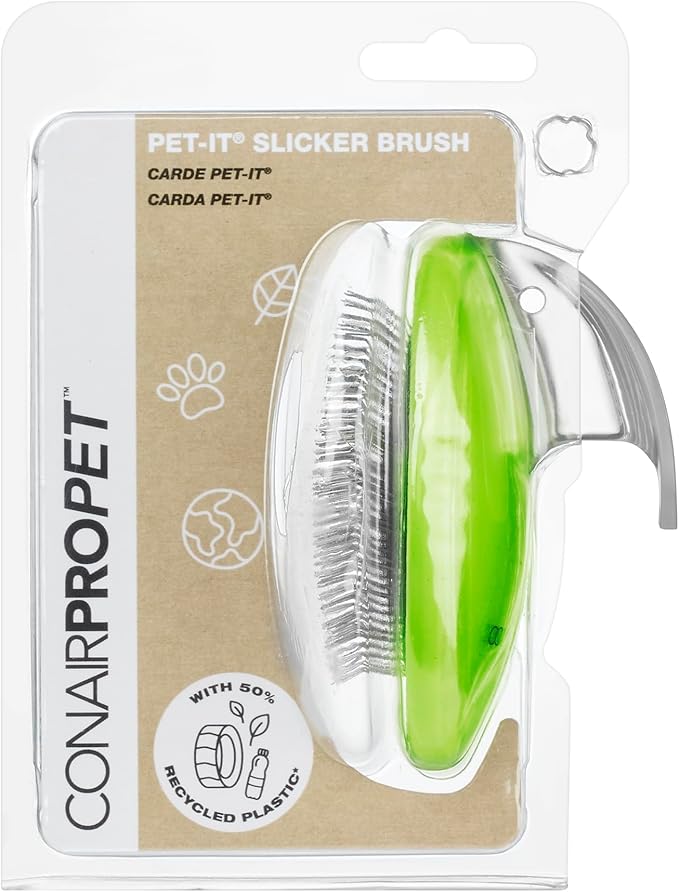 CONAIRPROPET Slicker Brush with Ergonomic Pet-It Design, Dog Brush for Shedding, Slicker Brush